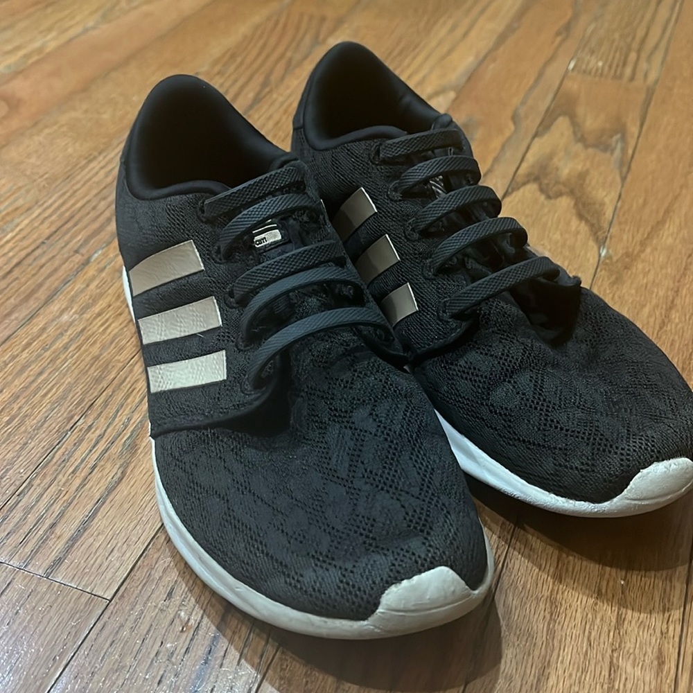 Adidas Cloudfoam black and rose gold